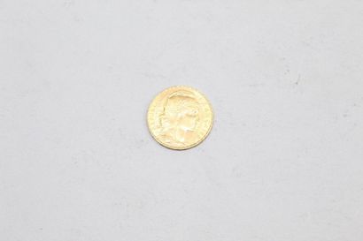 Pièce en or de 20 Francs au coq 1909. 

TTB...