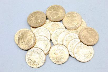 Vingt pièces en or 20 francs Vreneli



Avers...
