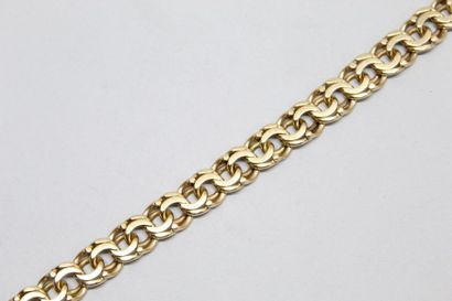 null Bracelet en or jaune 18k (750) à maille byzantine plate.

Longeur : 20 cm. -...