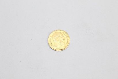 null Pièce en or de 20 francs belges " Leopold II tête nue " 1871.

Poids : 6.45...