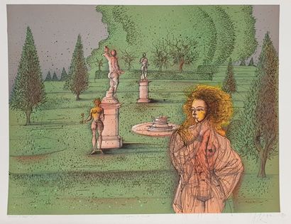 null CARZOU Jean (1907-2000)
L'automne à Versailles, 1984
Lithographie, signée et...