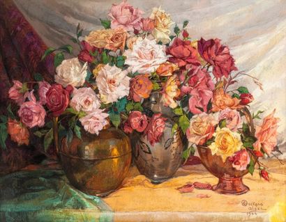 DECKERS Emile DECKERS Émile, 1885-1968

Bouquets de roses, Alger, 1944

pastel, signé,...
