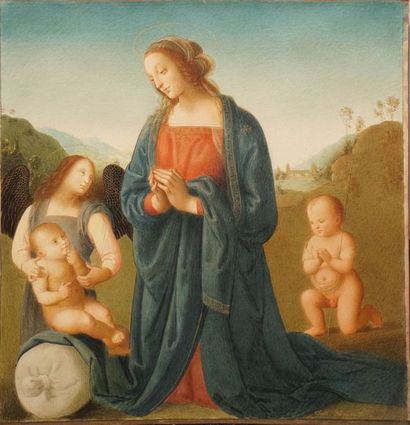 FACHINETTI Carlo FACHINETTI Carlo, 1870-1951

La Vierge, l'enfant et Saint-Jean Baptiste

aquarelle...