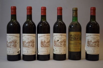 null 5 bouteilles 	CH.	CARBONNIEUX, 	Pessac-Léognan 	1978	 (ela, 3 TLB, 2 LB, pn...