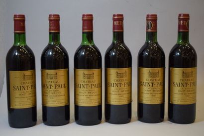 null 6 bouteilles 	CH.	SAINT PAUL, 	Haut-Médoc 	1982	 (2 TLb, 2 LB) 	

