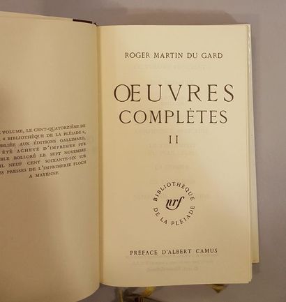 null BIBLIOTHEQUE DE LA PLEIADE

MARTIN DU GARD Roger. 2 vol. Oeuvres complètes -...