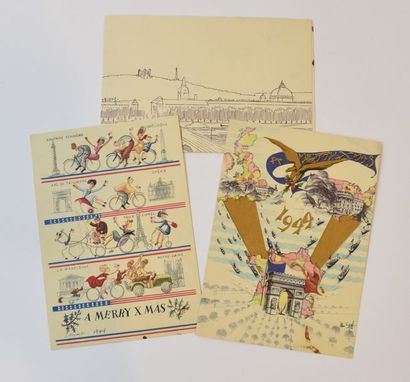 null [ WW2 ] [ U.S. ]

Ensemble de trois documents :

deux cartes postales A MERRY...
