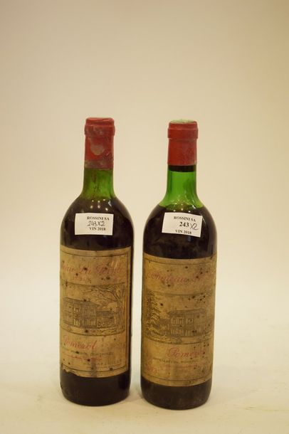 null 2 bouteilles CH. LA POINTE, Pomerol 1973 (es, elt, ela, 1 LB, 1 MB) 	

