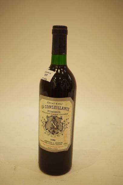 null 6 bouteilles CH. LA CONSEILLANTE, Pomerol 1986 (elt)