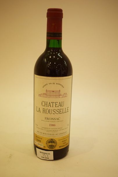 null 6 bouteilles CH. LA ROUSSELLE, Fronsac 1986