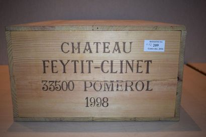 null 12 bouteilles CH. FEYTIT-CLINET, Pomerol 1998 cb