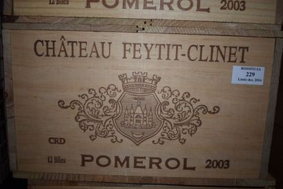 null 12 bouteilles CH. FEYTIT-CLINET, Pomerol 2003 cb