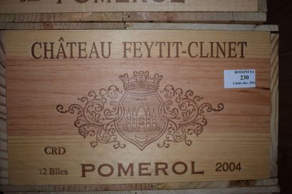 null 12 bouteilles CH. FEYTIT-CLINET, Pomerol 2004 cb