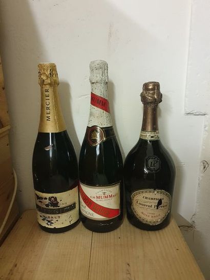 3 	bouteilles 	CHAMPAGNE 				 (Laurent-Perrier...