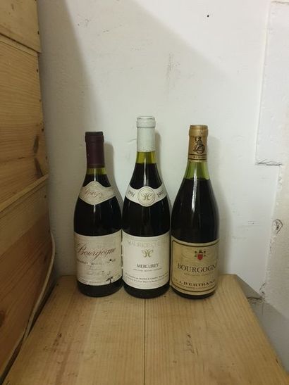 null 7 	bouteilles 	BOURGOGNE 				 (Pommard 1973, Mercurey…, on joint 1 Côtes-du-Rhône)...