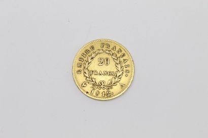 null Pièce en or de 20 francs Napoléon Empereur tête laurée. (1812 A)

TTB

Poids...
