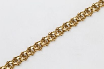 null Bracelet en or jaune 18k (750) à maille royale. 

Tour de poignet : 20 cm. -...