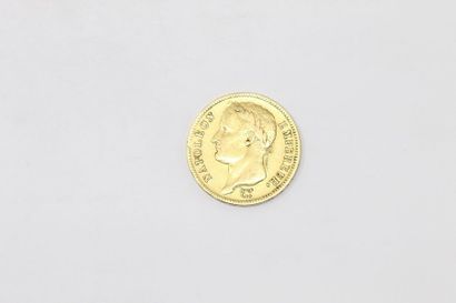 Pièce en or de 40 francs Napoléon Empereur...