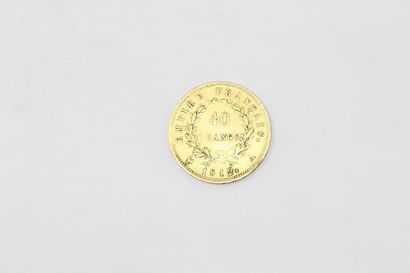 null Pièce en or de 40 francs Napoléon Empereur tête laurée (1812 A) 

B à TB. 

Poids...