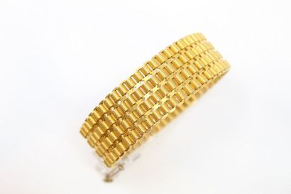 null Bracelet en or jaune 18k (750). 

Tour de poignet : env. 19 cm. - Poids : 46.48...