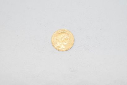 Pièce en or de 20 francs au Coq, 1905.

Avers...