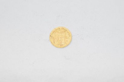 null Pièce en or de 20 Francs " Génie " - 1848 A. 

Poids : 6,45 g. 