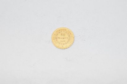 null Pièce en or de 20 Francs " Génie " - 1848 A. 

Poids : 6,45 g. 
