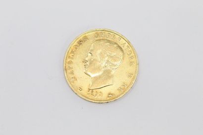 null Pièce en or de 40 lire - Napoleon I

Avers : NAPOLEONE IMPERATORE E RE. 1811...