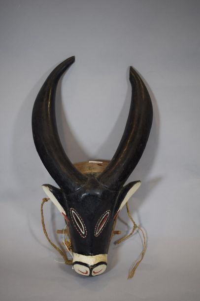null Mask with Gouro buffalo decoration, Ivory Coast 

European black, red and white...