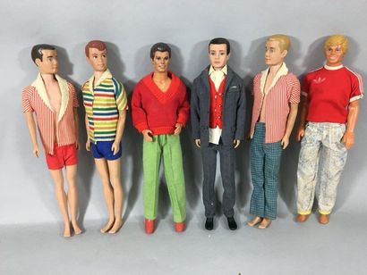 null KEN with MATTEL clothing and miscellaneous (6 pieces). 



