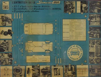 null SIMCA displays a description for the maintenance of SIMCA 1000. Imp. L. Dejoie...