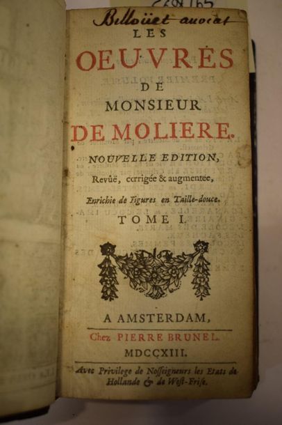 null MOLIERE

The works of Monsieur de Molière, 4 volumes enriched with numerous...