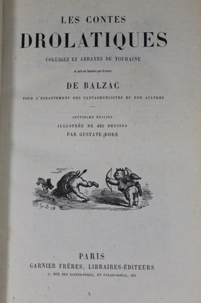 null BALZAC (Honoré de). Les Contes drolatiques. Paris, Garnier frères, s.d. In-8,...