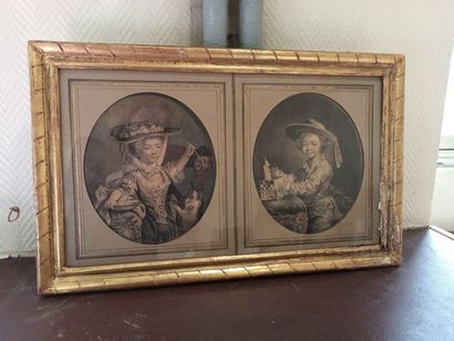 
Two oval engravings in one frame

Children's...