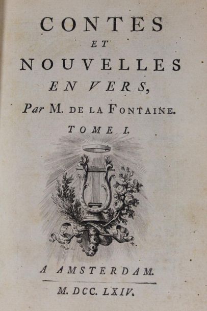 null LA FONTAINE. Tales and news in verse. Amsterdam, 1764. 2 volumes in one small...