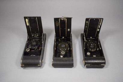 null Cameras. Set of fourteen bellows cameras as is. Kodak Banta camera with Kodak...