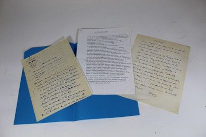 null Auguste le breton (1913-1999). 2 autograph MANUSCRIPTS, one signed and typescript...