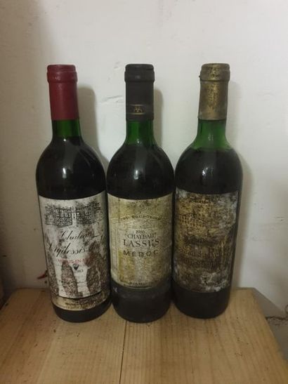 null Set of 12 bottles :1 bottle CH. LASSUS, Médoc 1986 (MB, es) ;2 bottles CH. LABADI,...