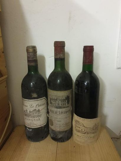 null Ensemble de 	5	 bouteilles 					

1	 bouteille 	CH. 	LIVERSAN, 	Haut-Médoc 	1964		

2	bouteilles...