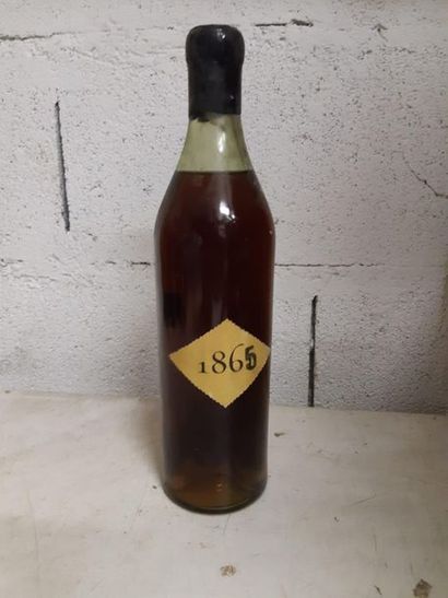 null 1	 bouteille 	COGNAC 			1865	 (surcharge sur l'étiquette d'origine marquée 1861)...