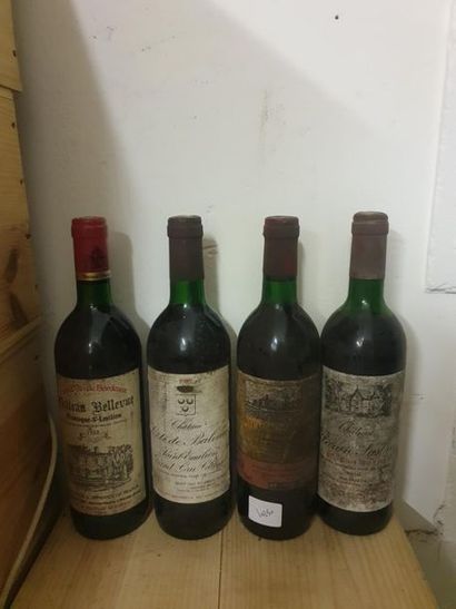 null Set of 8 bottles

2 bottles CH. 	CÔTE DE BALEAU, St-Emilion 1985 (ets; LB)

1...