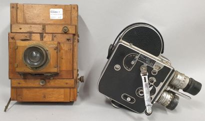 null Caméra Paillard Bolex H n°117309 avec objectifs Apochromat Kinoptik 2/50 n°22492,...