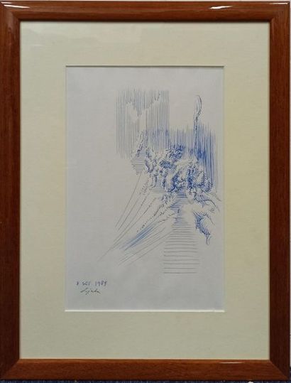 LJUBA LJUBA, 1934-2016

The Staircase, September 8, 1989

Blue ink on paper, signed...