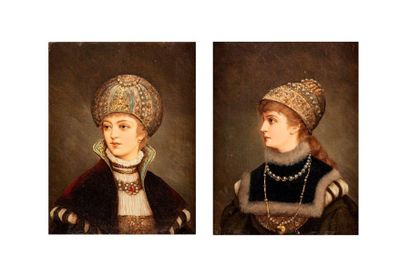 null SCHOOL XIXth century

Princesses

pair of oil on canvas (small restoration on...