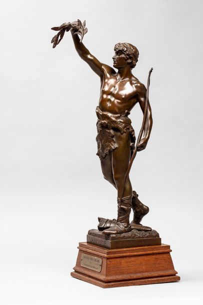 MARIOTON Eugène MARIOTON Eugene, 1854-1933

The winner

bronze with patina medal...