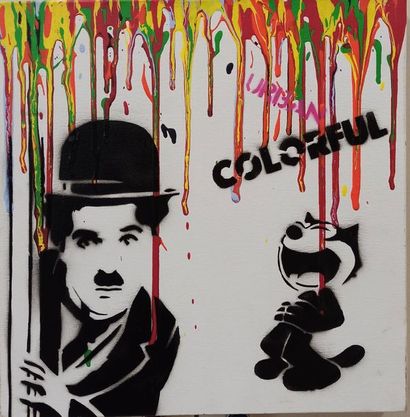 NOBODY NOBODY (born in 1989)

Chaplin, 2019 

Mixed media on canvas

40 x 40 cm 