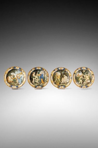 null Italy Castelli 18th century

Set of four earthenware dishes, two of which represent...