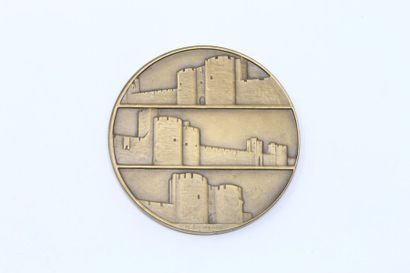 null M.Delannoy

Médaille en bronze représentant Aigues-Mortes.

Signé. Poinçon Arthus...