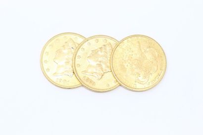 Lot de 3 pièces en or 