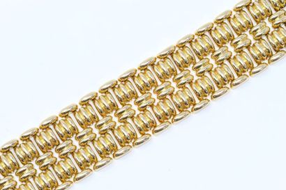 Bracelet manchette en or jaune 18k (750)....